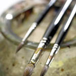 Pennello Winsor & Newton - pelo di Martora corto - Serie 7 per miniature - Tondo n° 6