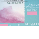 Fabriano Artistico - Blocco 25 fogli 300 gr/m2 carta per acquerello - 12,5 x 18 cm