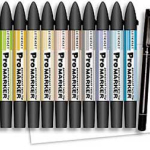 Promarker - pennarello permanente doppia punta - serie grigia